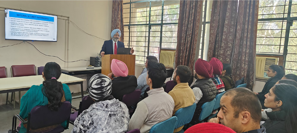On the occasion of Army Day, the DDNSS, PU, Chandigarh, today organised a special lecture on the topic "India's Borders and Their Maintenance".